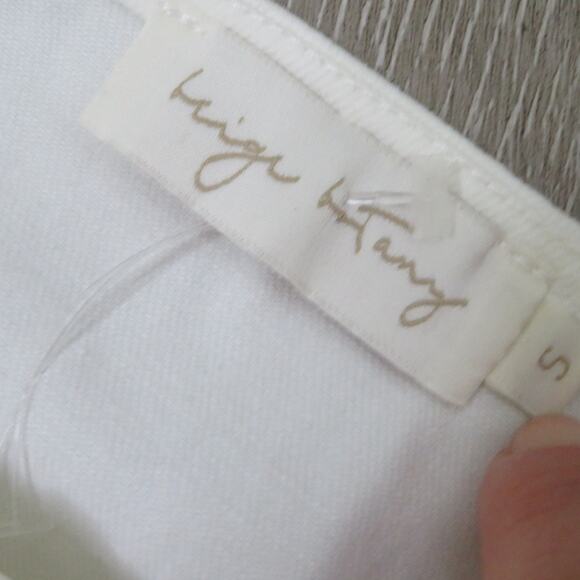 Beige Botany Corset Top Sleeveless Square Neck Crop Top Zip Front White Sz Small - Picture 5 of 8